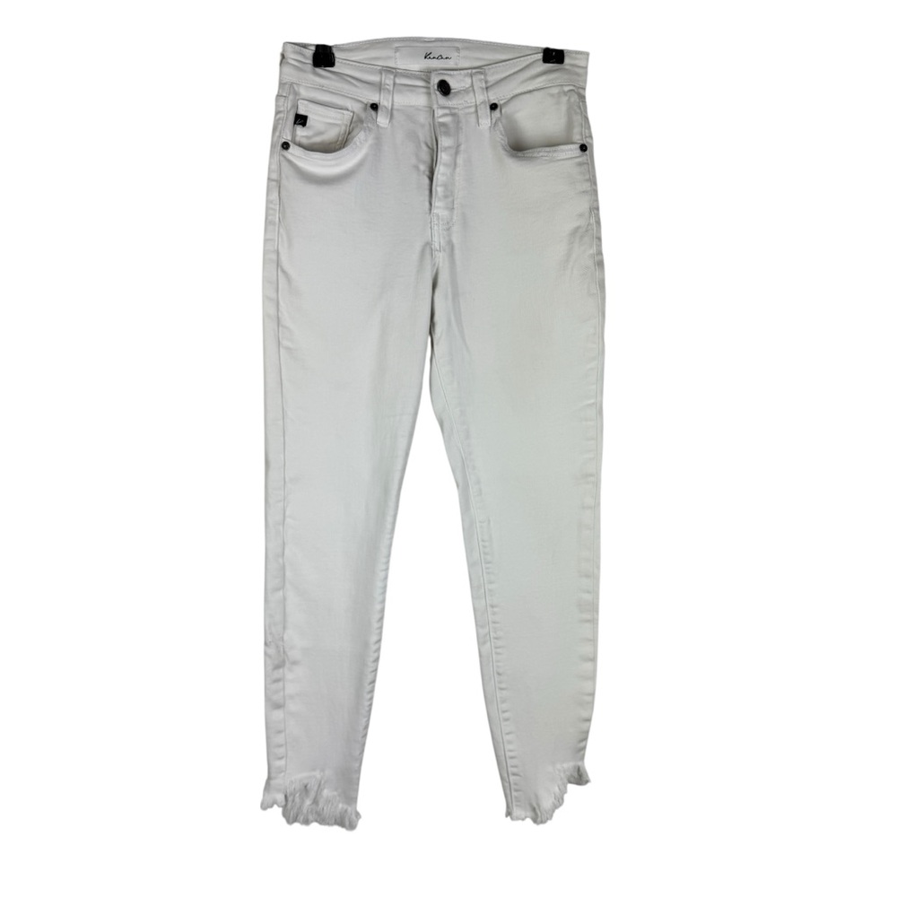 KanCan White Frayed Hem Skinny Jeans Women's‎ 25